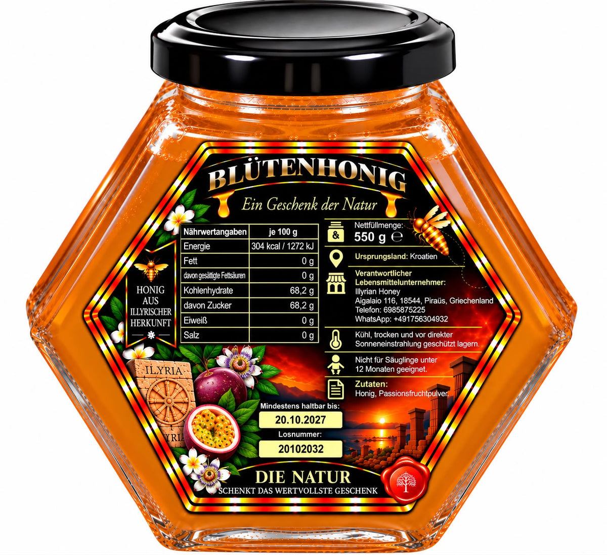 Honey with Passion Fruit Flavour