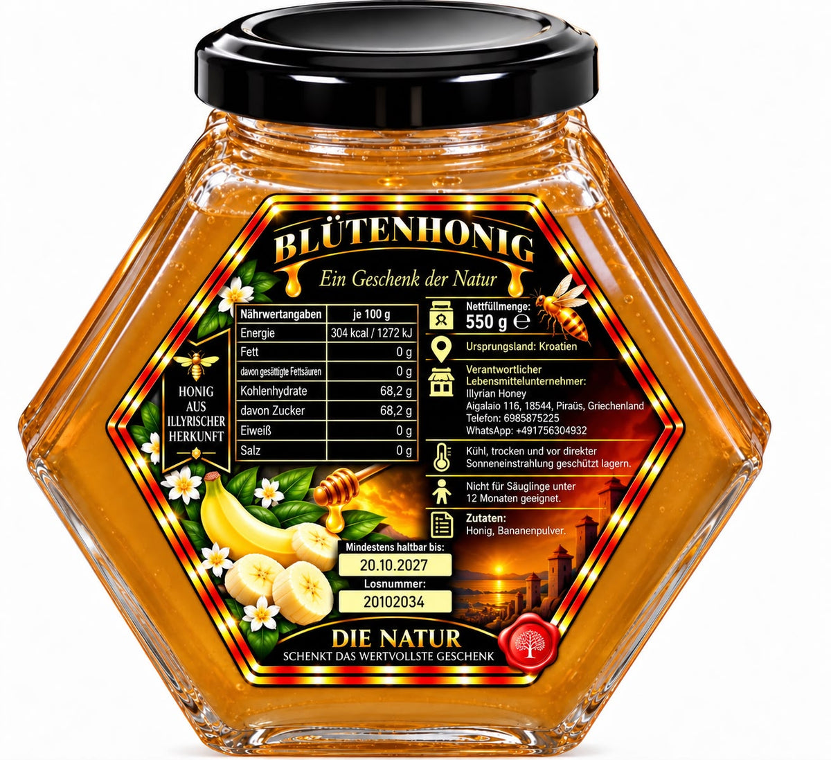 Honey with Banana Flavour