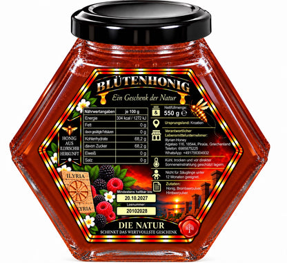 Honey with Blackberry Raspberry Flavour
