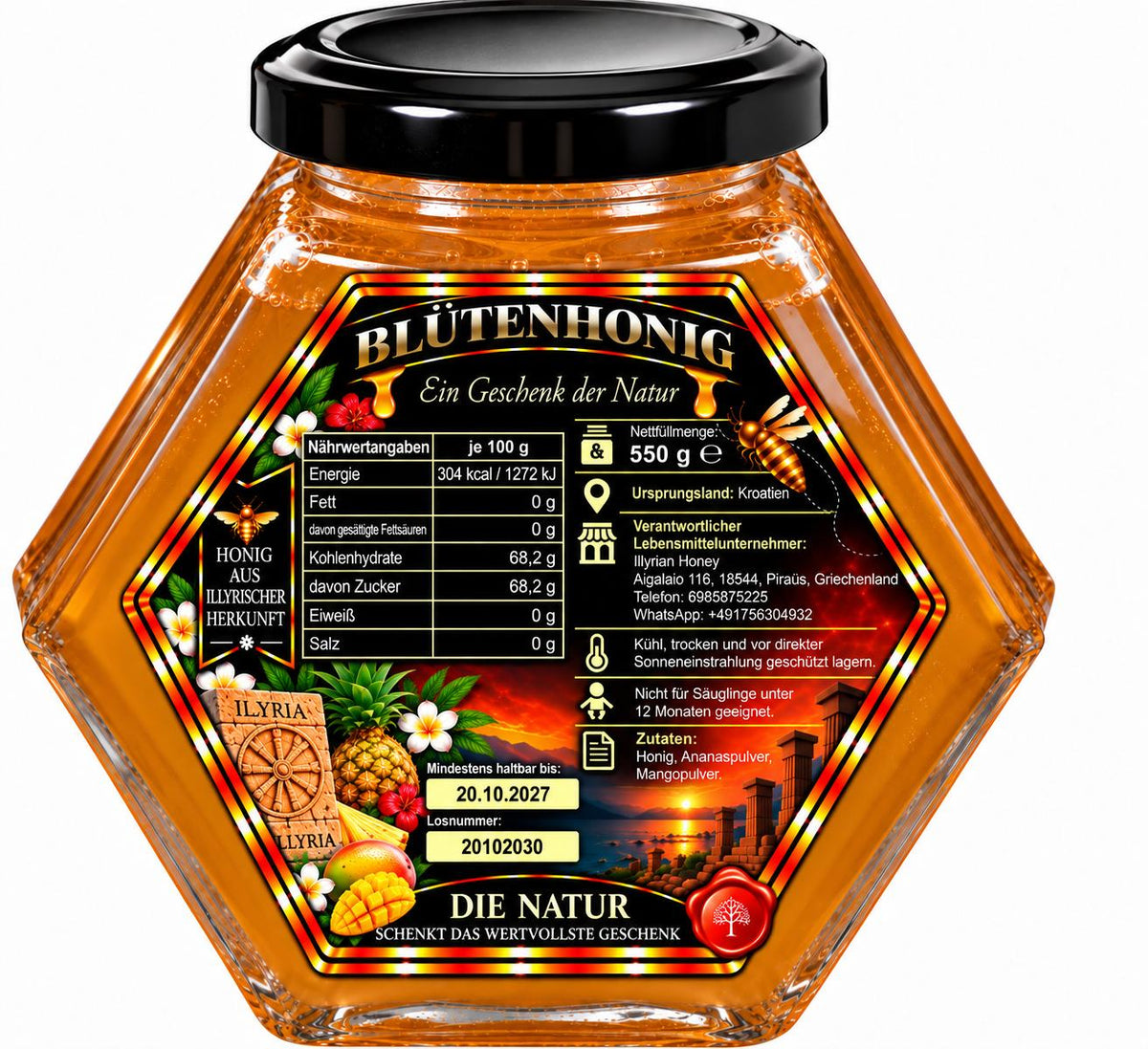Honey with Pineapple Mango Flavour Gift Box