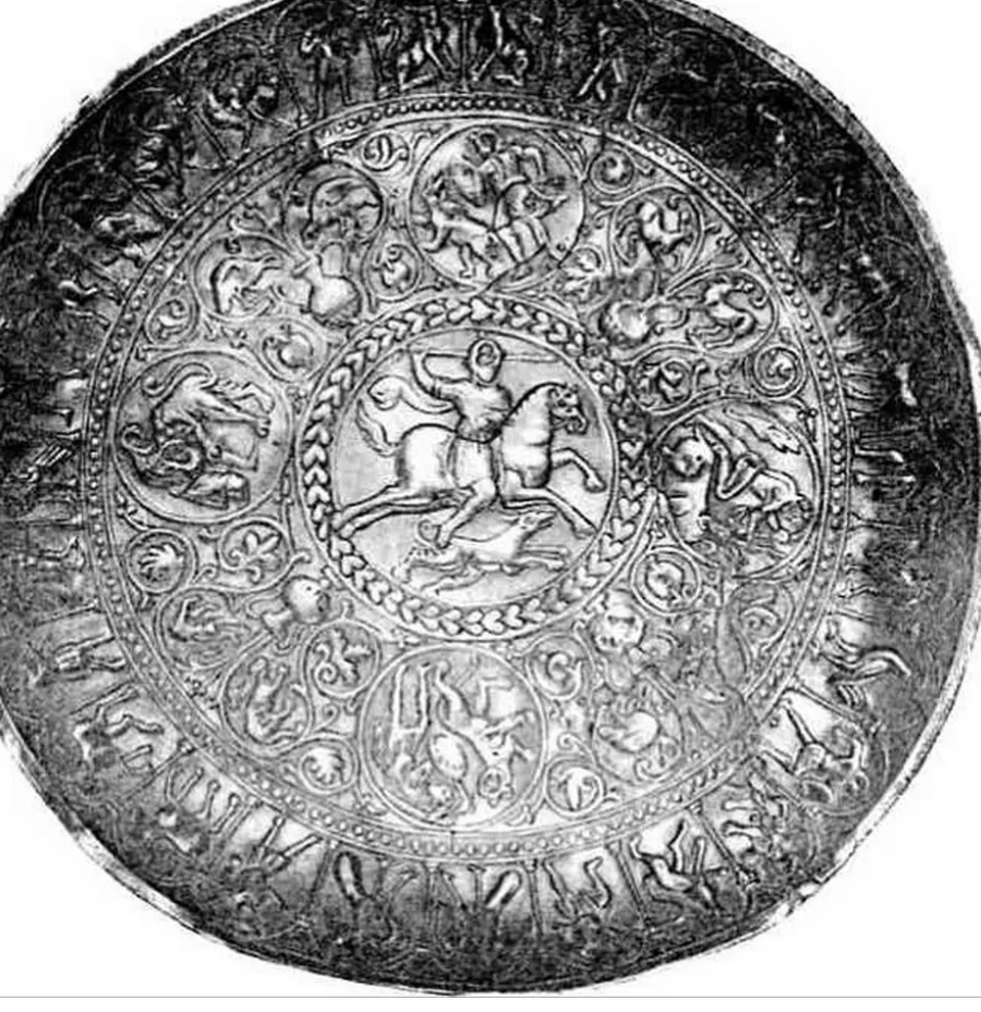 Ancient bronze or metal plate from Caucasian Albania (dating to the 4th to 5th century)